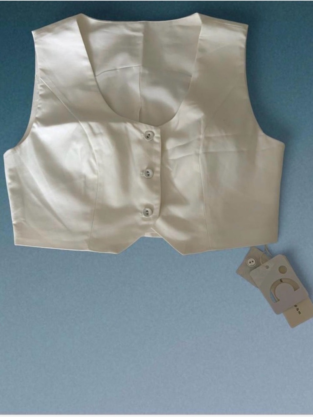 Women’s White Wide-Leg Dress Pant & Vest Set - Picture 3 of 8